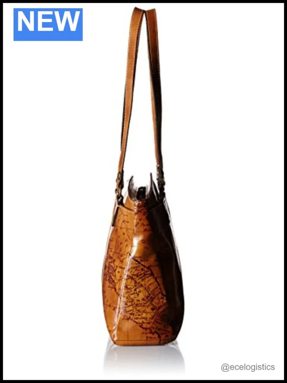 Patricia Nash Poppy Tote Leather Shoulder Bag Zip Top